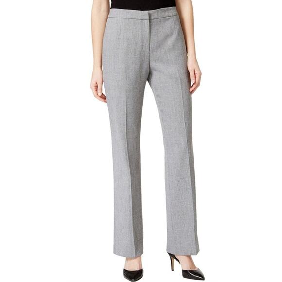 Kasper Gray Kate Classic Fit Dress Pant Size 10 Lined Career Trouser Office Work - Picture 1 of 12